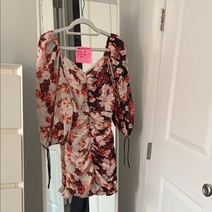 Floral Puff Sleeve Dress Beulah size small